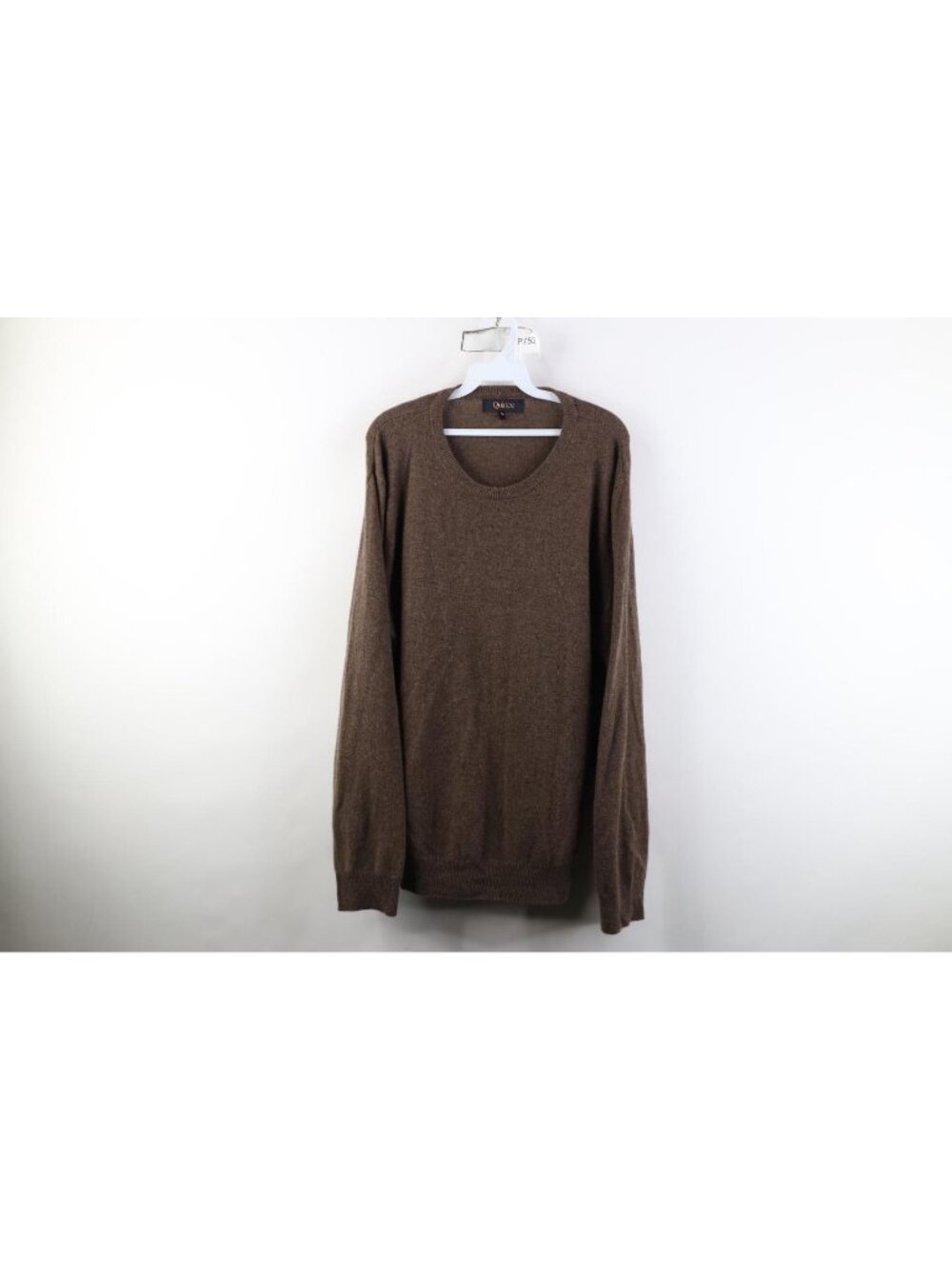 Quince Mens Size XL Blank Soft Cashmere Knit Crewneck Sweater Heather Brown